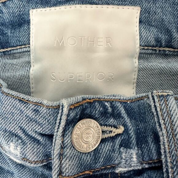 Mother Denim Tomcat Ankle Jeans in Confession Wash | High Waist Distressed | 25 - Picture 9 of 16